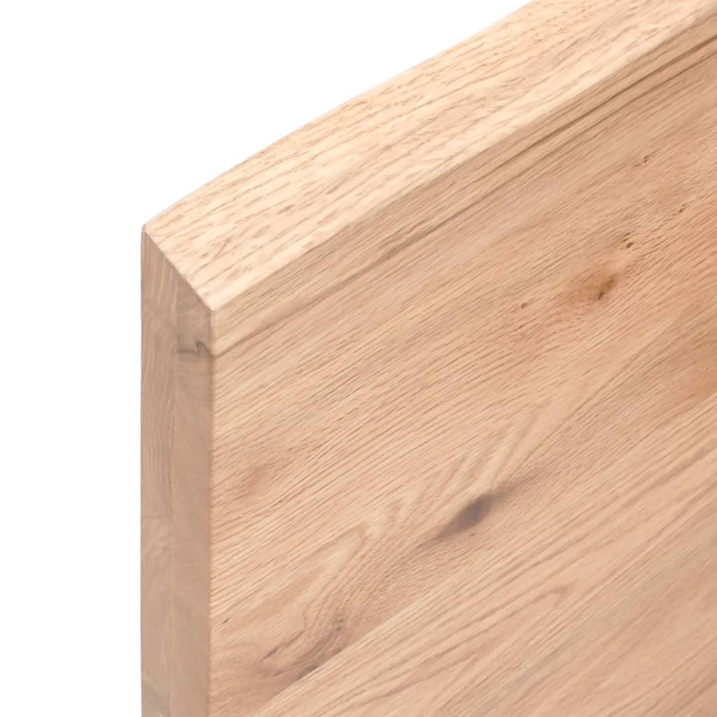 világosbarna kezelt tömör tölgyfa asztallap 100x60x(2-4) cm