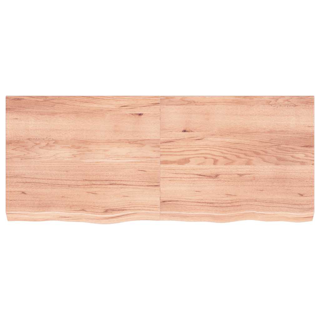 világosbarna kezelt tömör tölgyfa asztallap 120x50x(2-6) cm
