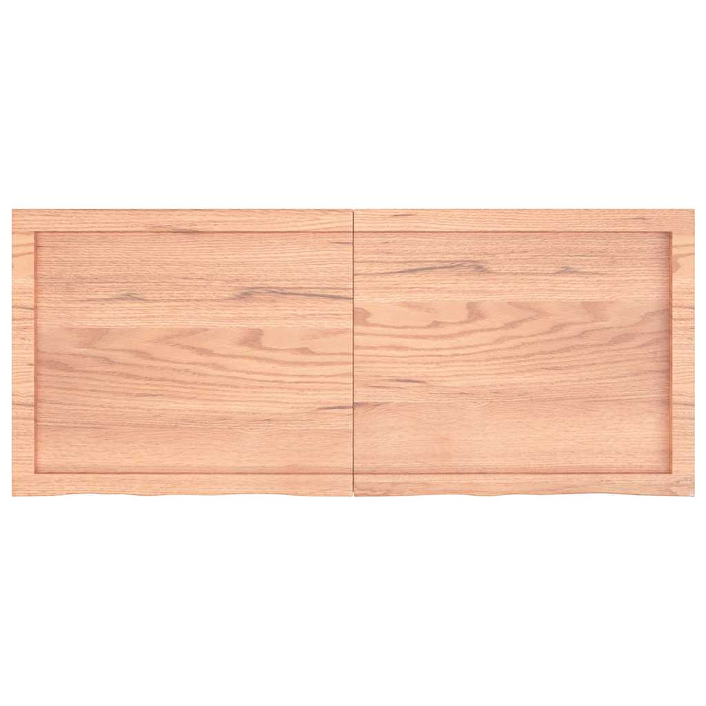 világosbarna kezelt tömör tölgyfa asztallap 120x50x(2-6) cm