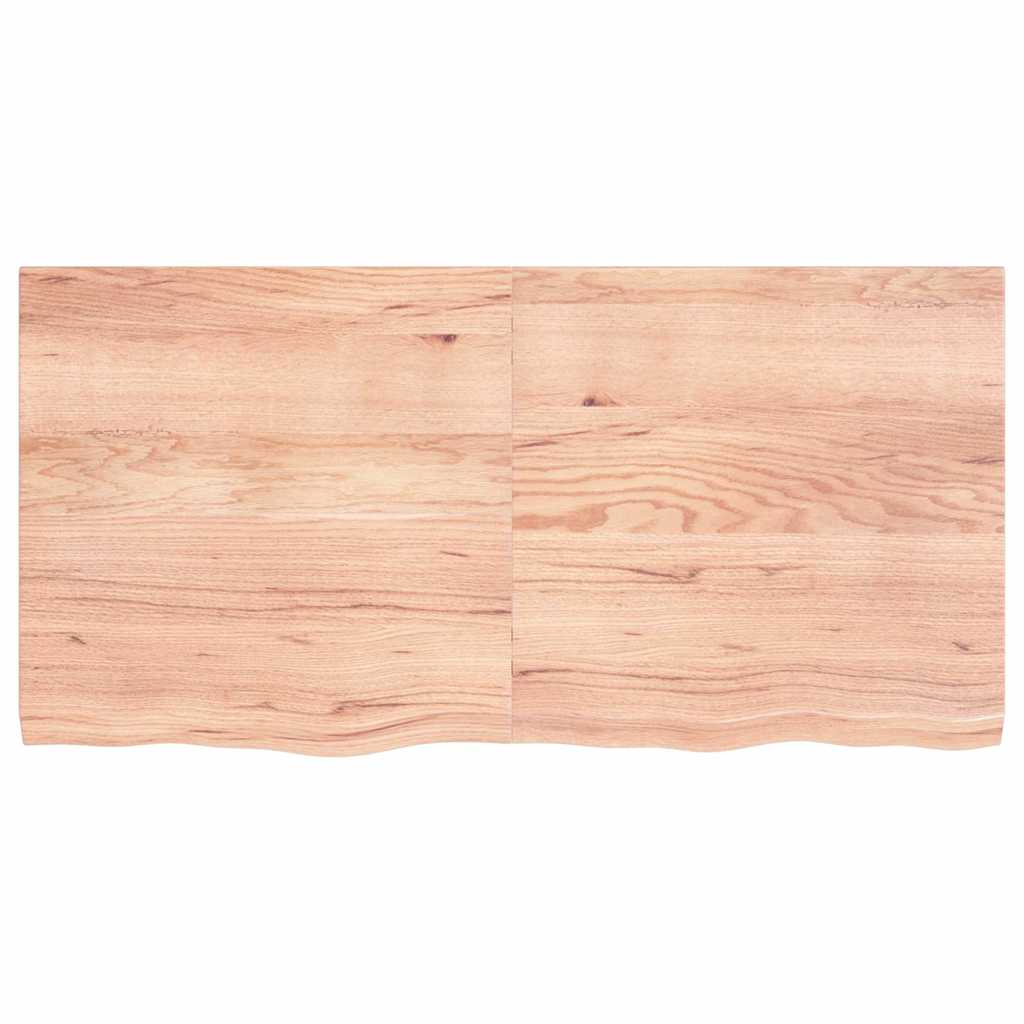 világosbarna kezelt tömör tölgyfa asztallap 120x60x(2-4) cm