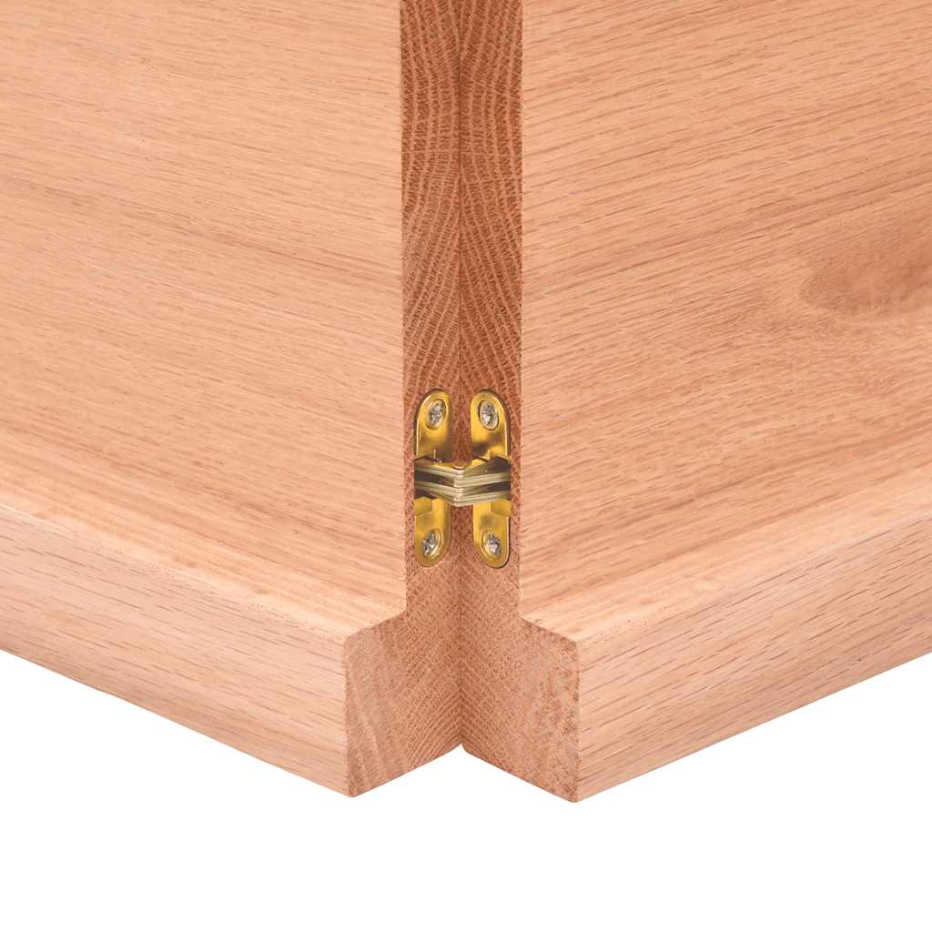 világosbarna kezelt tömör tölgyfa asztallap 120x60x(2-4) cm