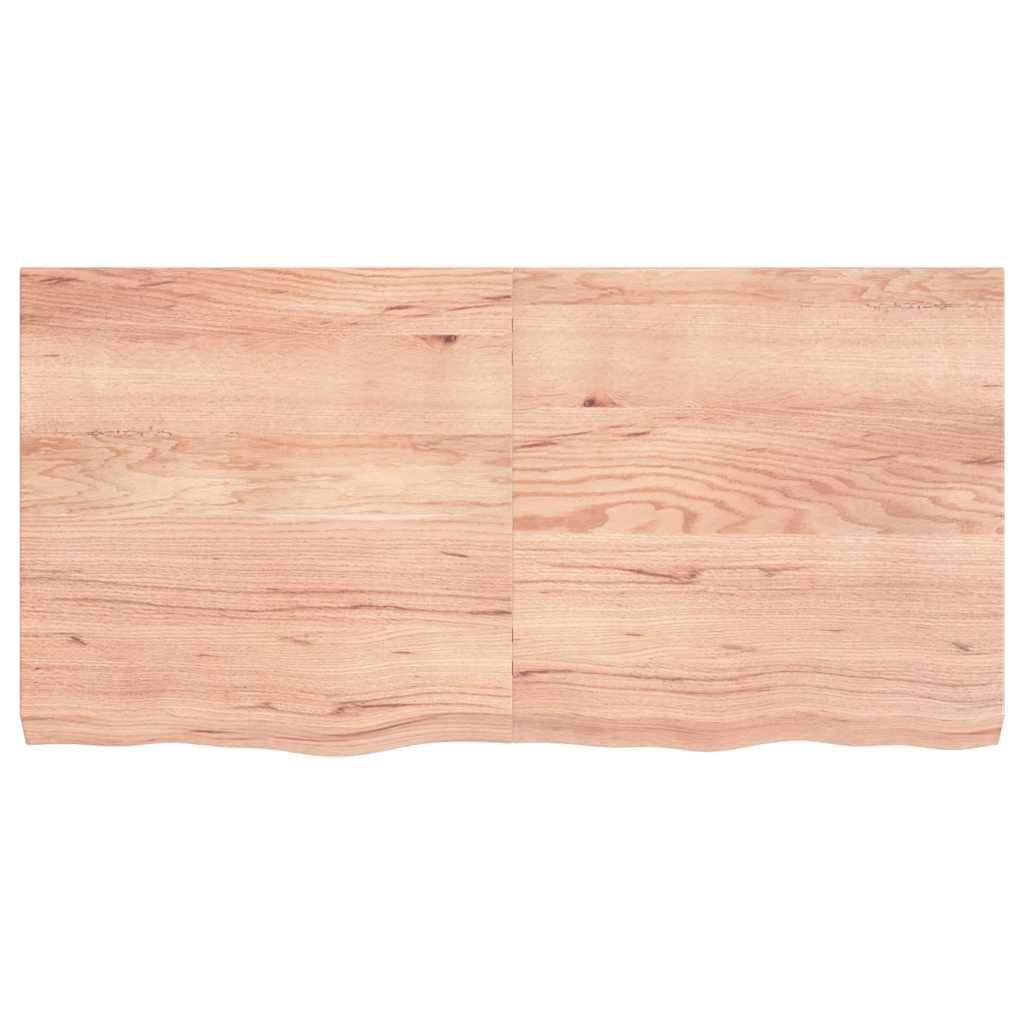 világosbarna kezelt tömör tölgyfa asztallap 120x60x(2-6) cm