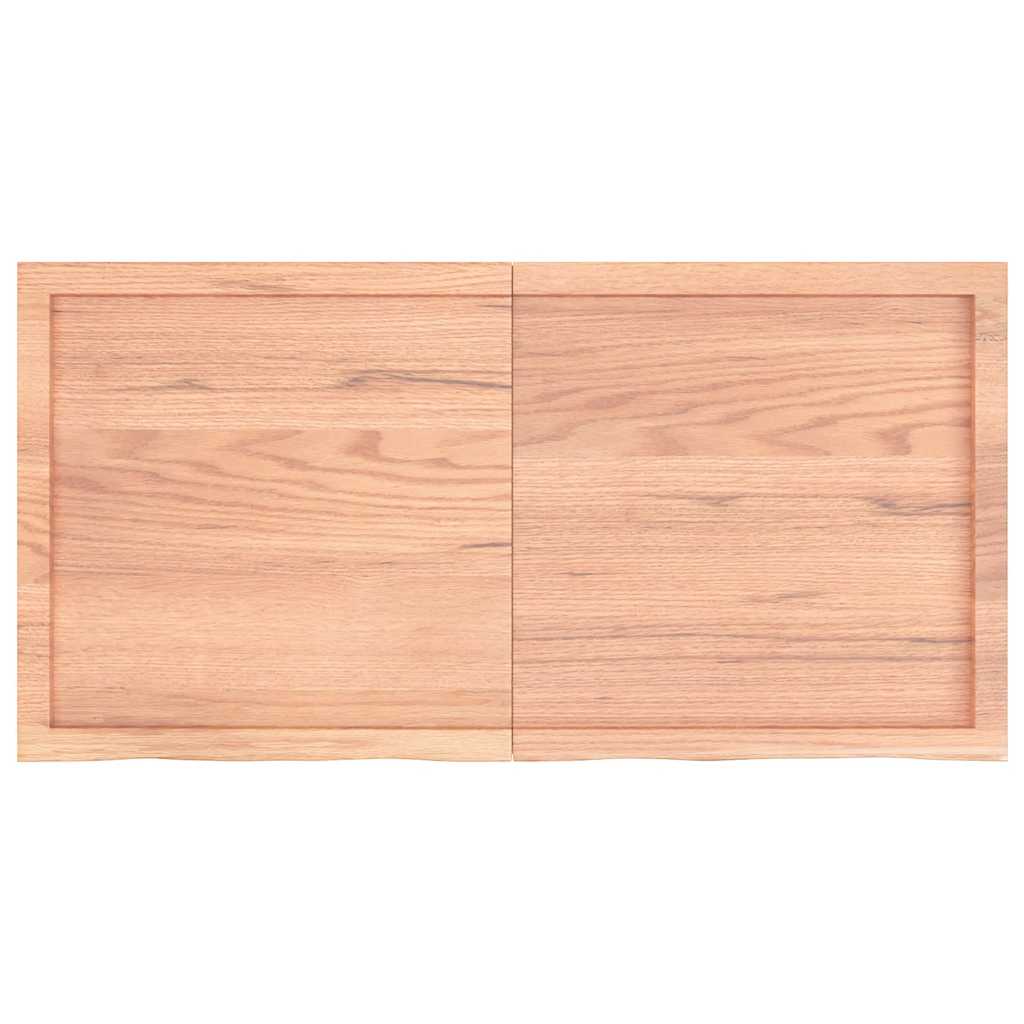 világosbarna kezelt tömör tölgyfa asztallap 120x60x(2-6) cm