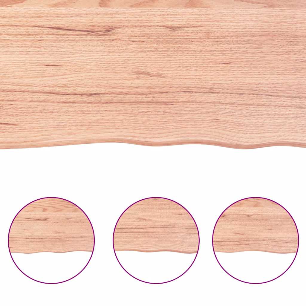 világosbarna kezelt tömör tölgyfa asztallap 120x60x(2-6) cm