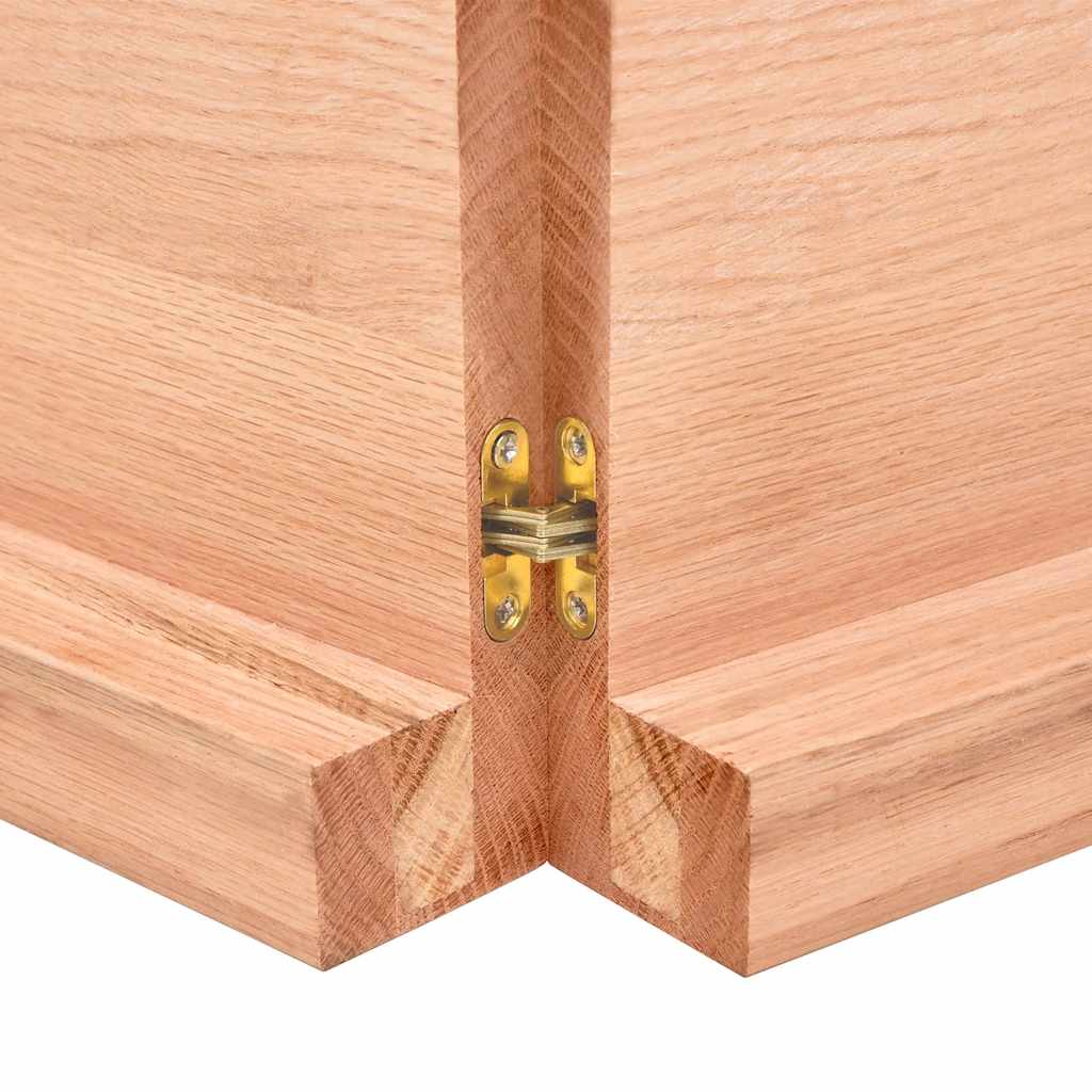 világosbarna kezelt tömör tölgyfa asztallap 120x60x(2-6) cm