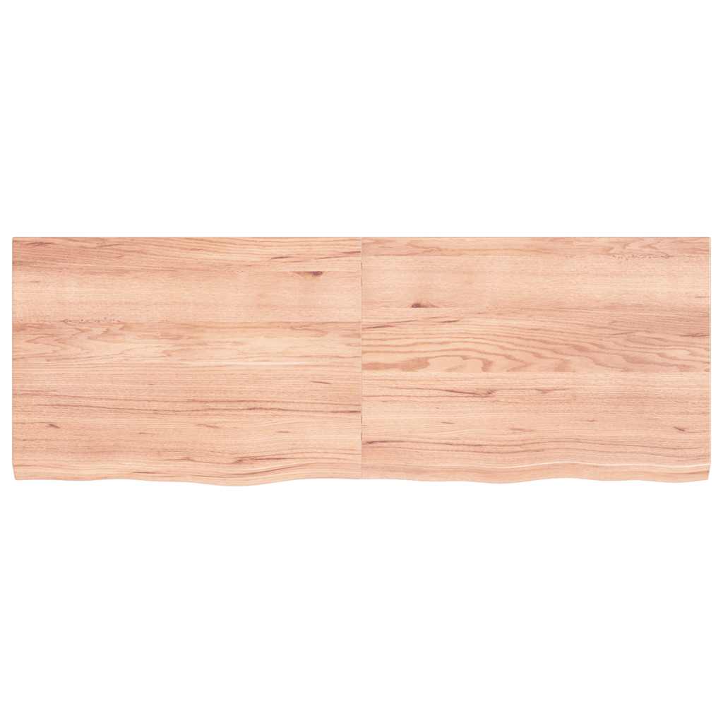 világosbarna kezelt tömör tölgyfa asztallap 140x50x(2-4) cm