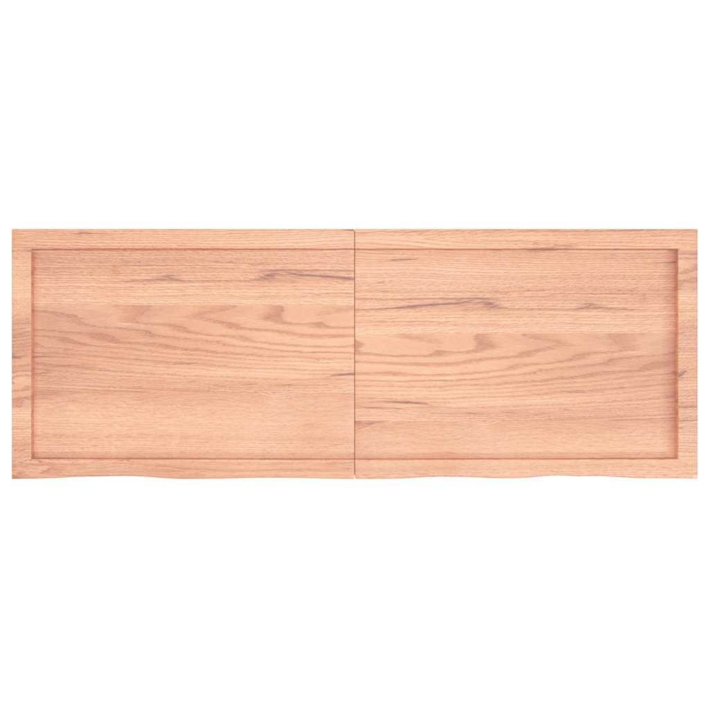 világosbarna kezelt tömör tölgyfa asztallap 140x50x(2-4) cm