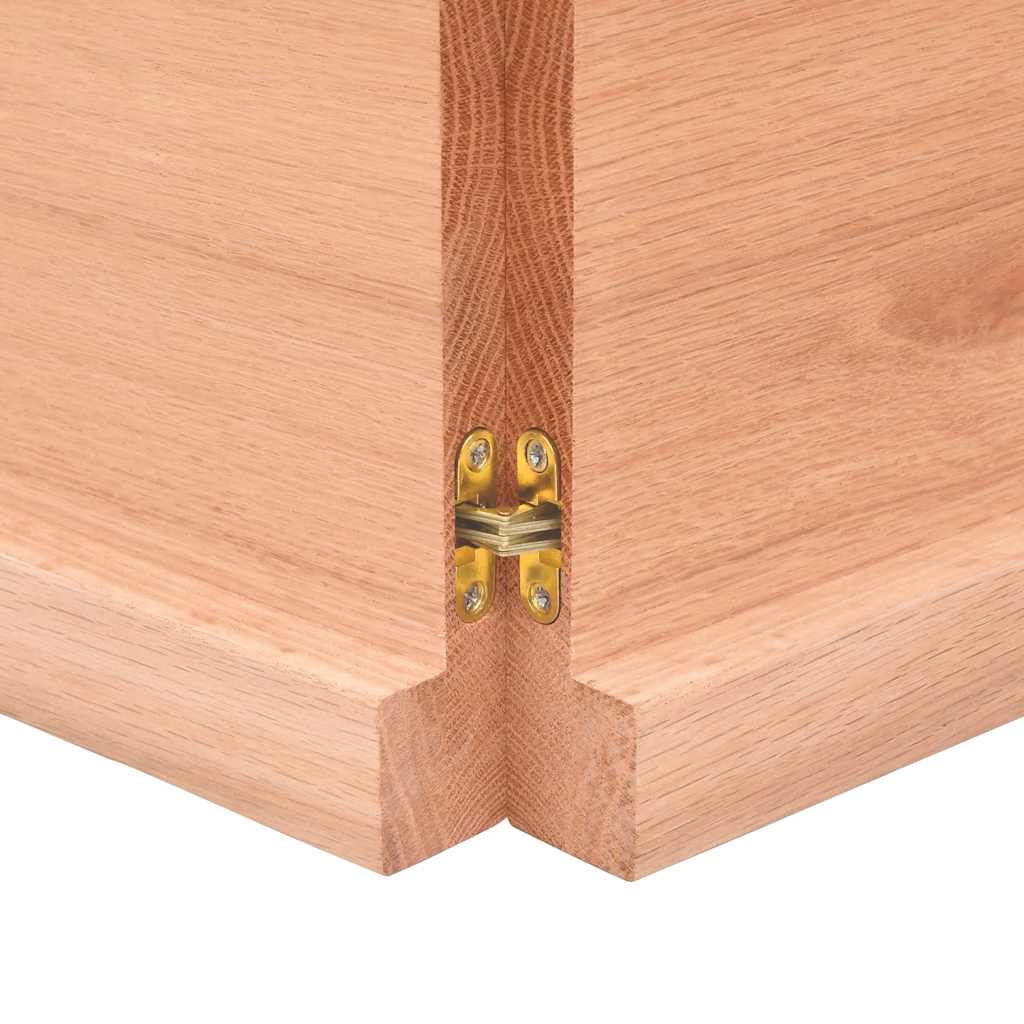 világosbarna kezelt tömör tölgyfa asztallap 140x50x(2-4) cm