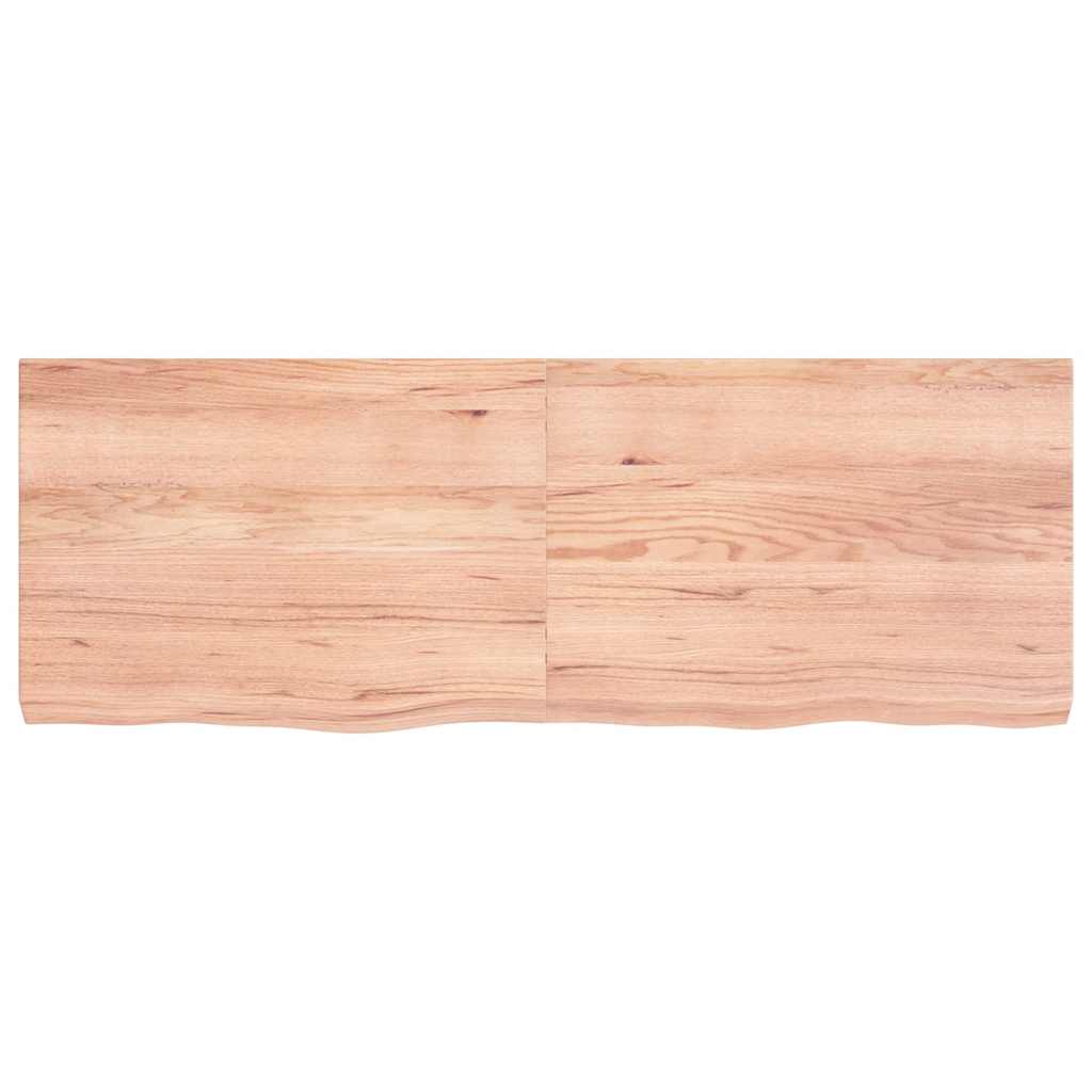 világosbarna kezelt tömör tölgyfa asztallap 140x50x(2-6) cm