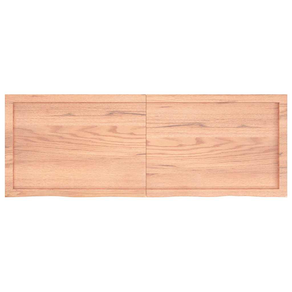 világosbarna kezelt tömör tölgyfa asztallap 140x50x(2-6) cm