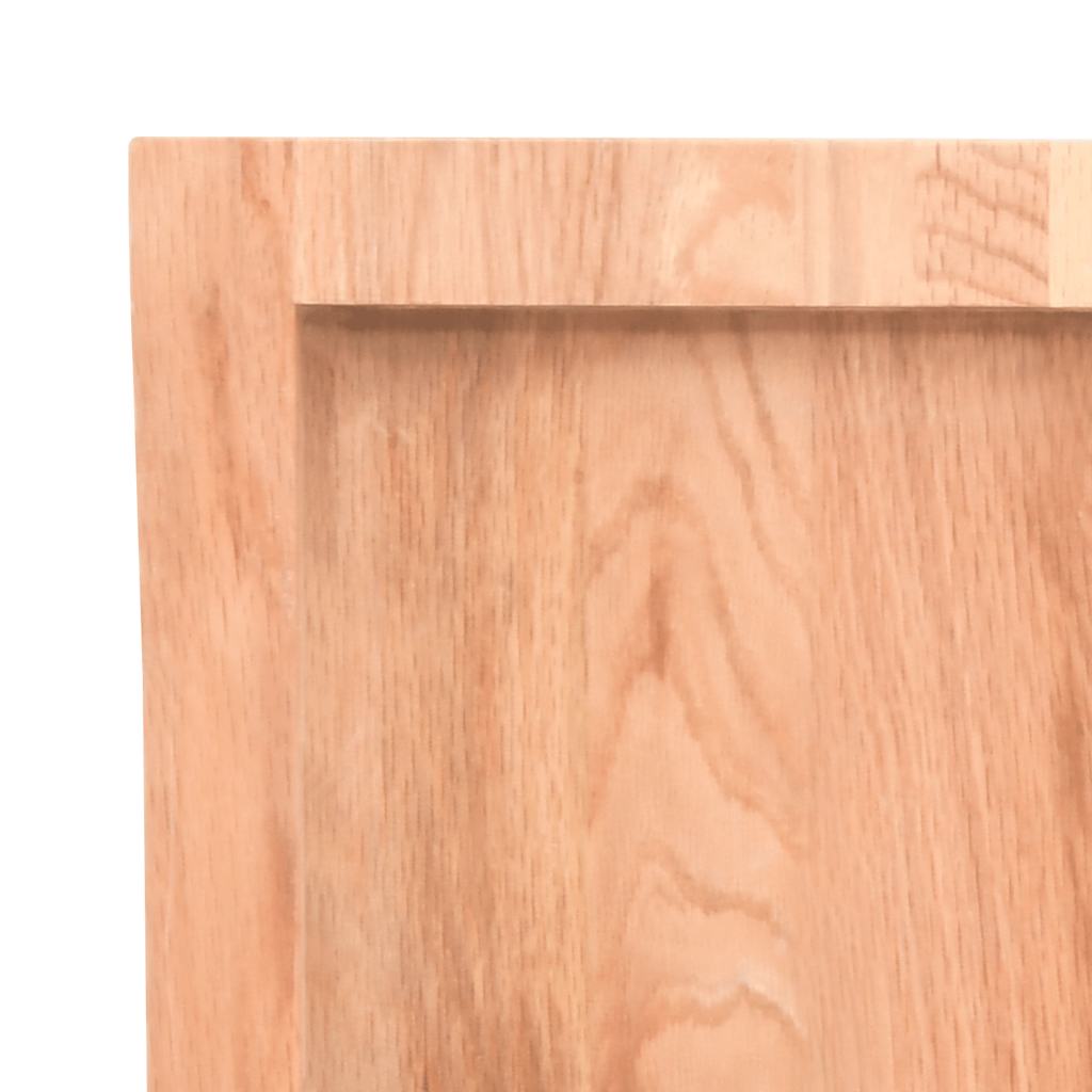 világosbarna kezelt tömör tölgyfa asztallap 140x50x(2-6) cm
