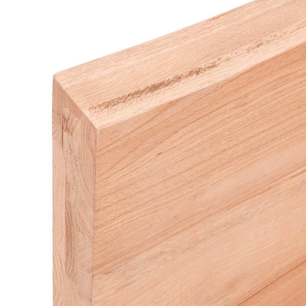 világosbarna kezelt tömör tölgyfa asztallap 140x50x(2-6) cm