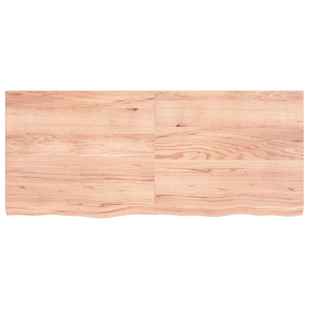 világosbarna kezelt tömör tölgyfa asztallap 140x60x(2-4) cm