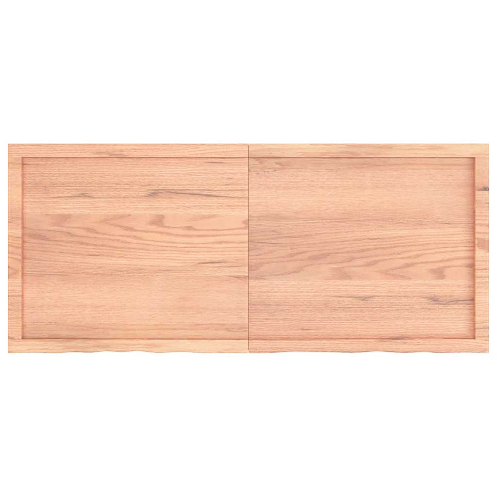 világosbarna kezelt tömör tölgyfa asztallap 140x60x(2-4) cm