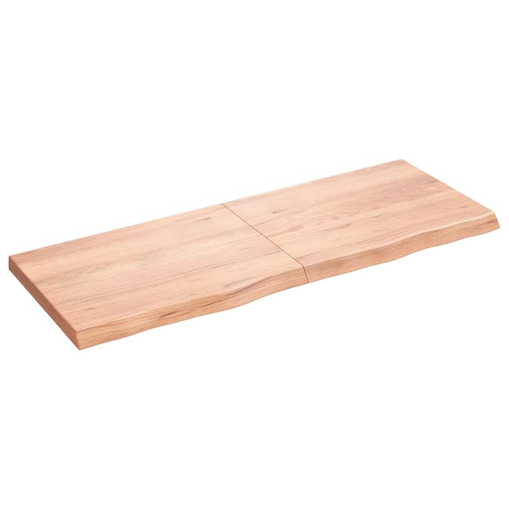 világosbarna kezelt tömör tölgyfa asztallap 160x60x(2-6) cm