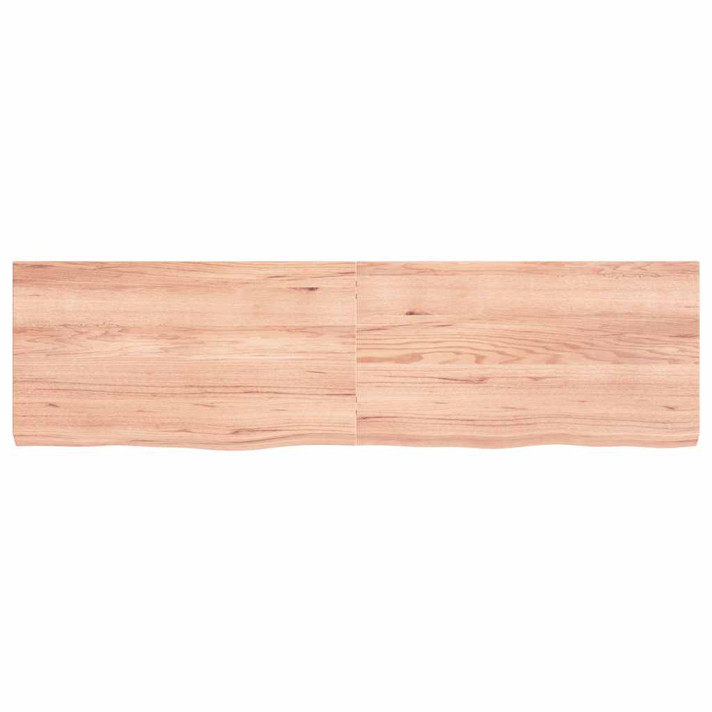 világosbarna kezelt tömör tölgyfa asztallap 180x50x(2-6) cm