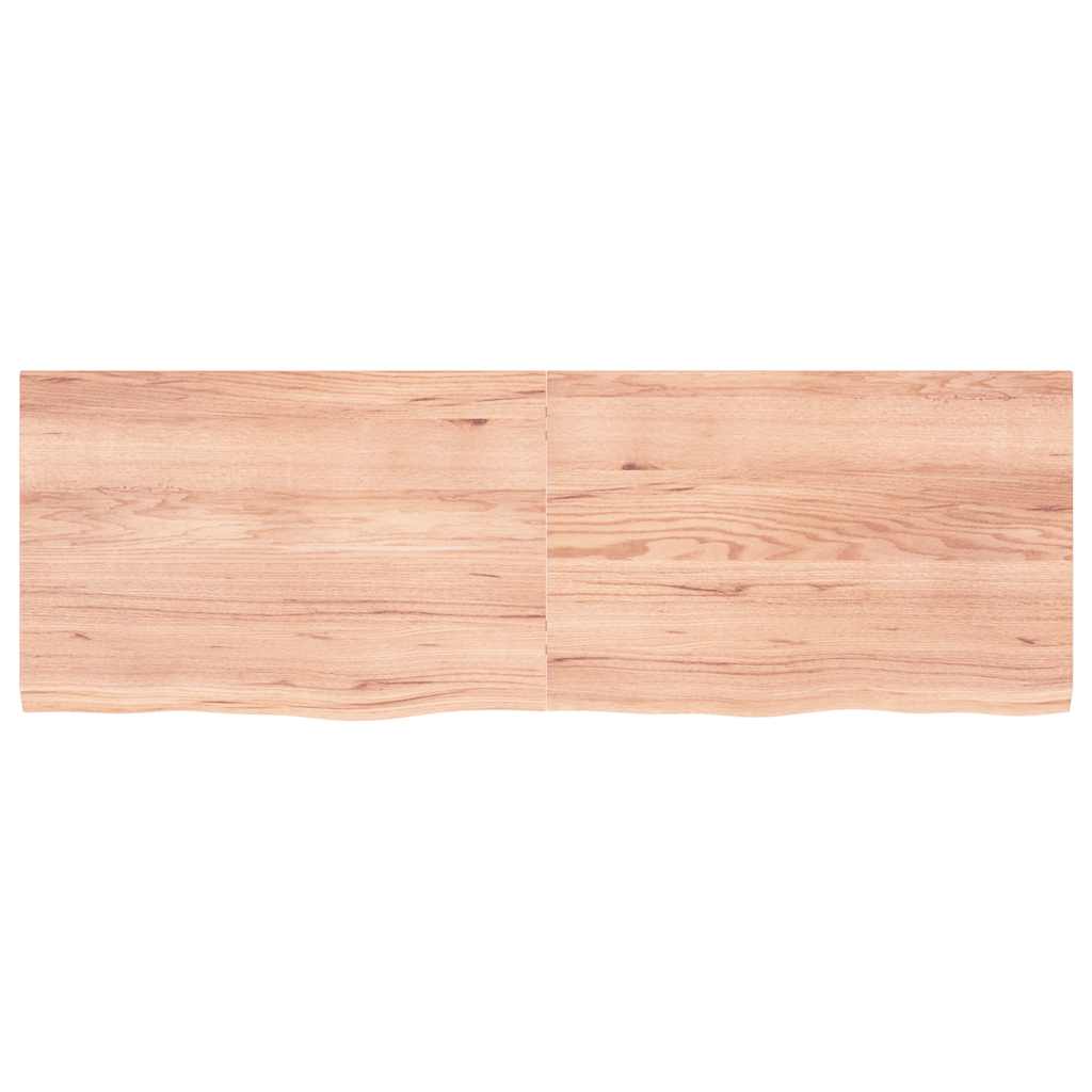 világosbarna kezelt tömör tölgyfa asztallap 180x60x(2-4) cm