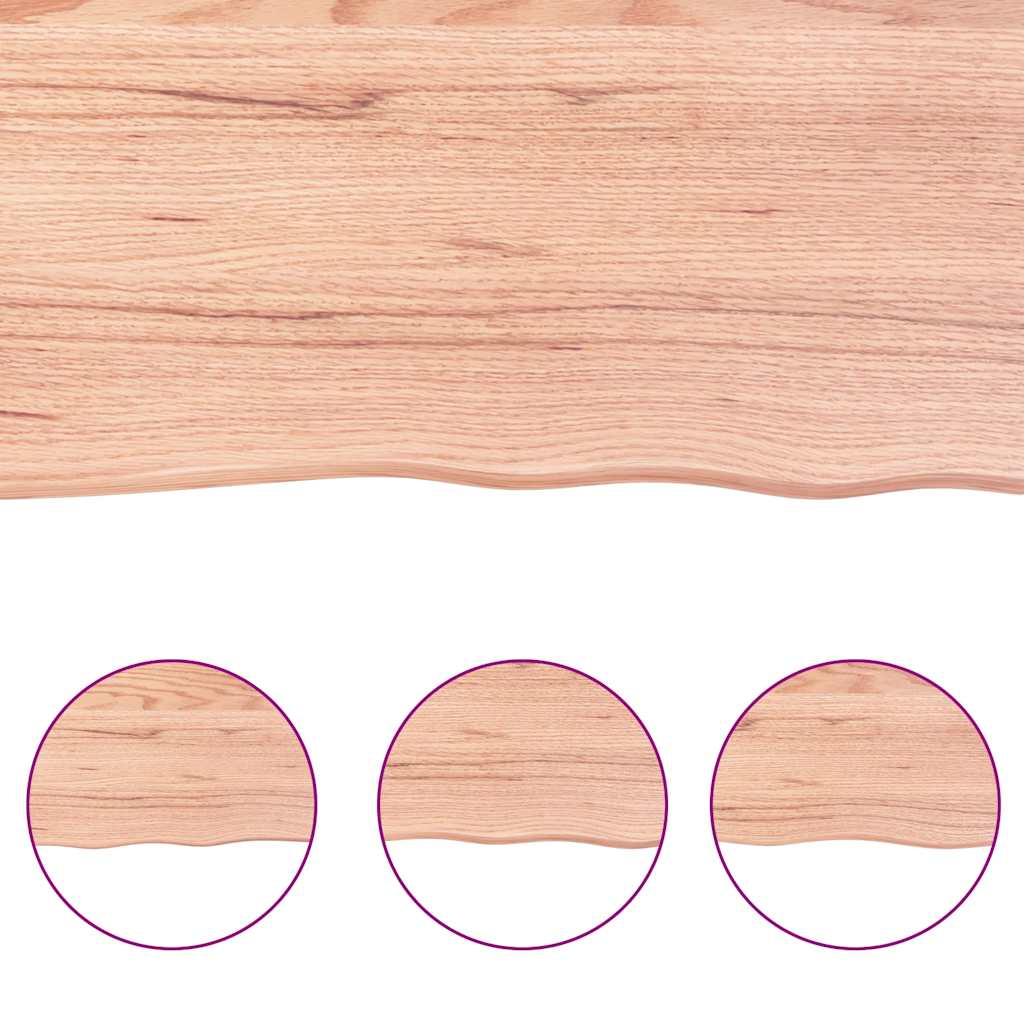 világosbarna kezelt tömör tölgyfa asztallap 180x60x(2-4) cm