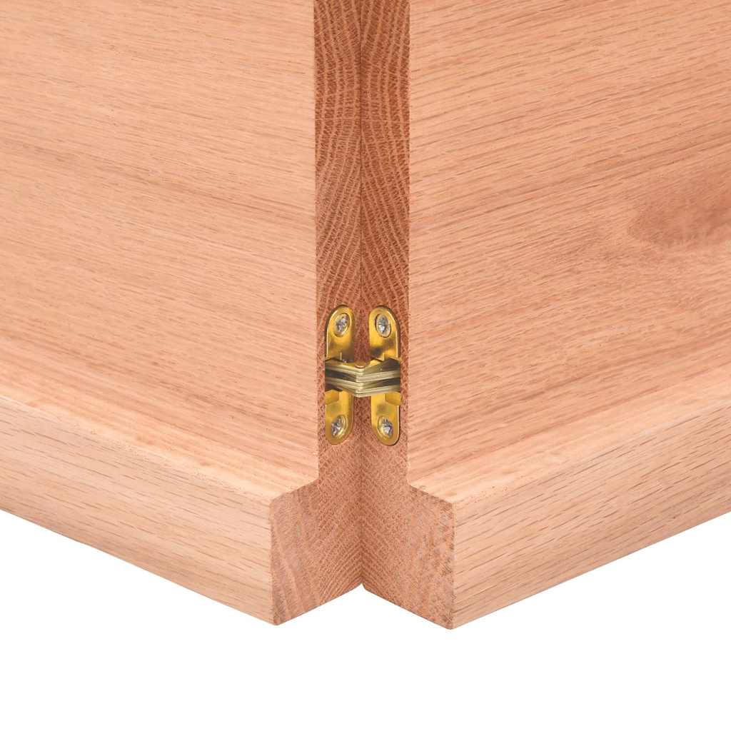 világosbarna kezelt tömör tölgyfa asztallap 180x60x(2-4) cm