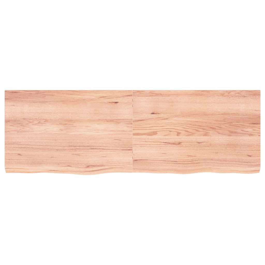 világosbarna kezelt tömör tölgyfa asztallap 180x60x(2-6) cm