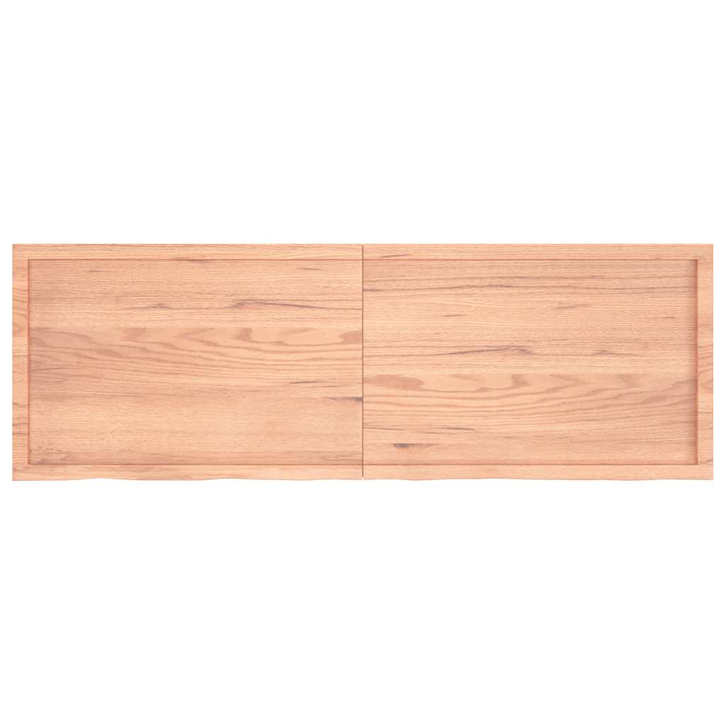 világosbarna kezelt tömör tölgyfa asztallap 180x60x(2-6) cm