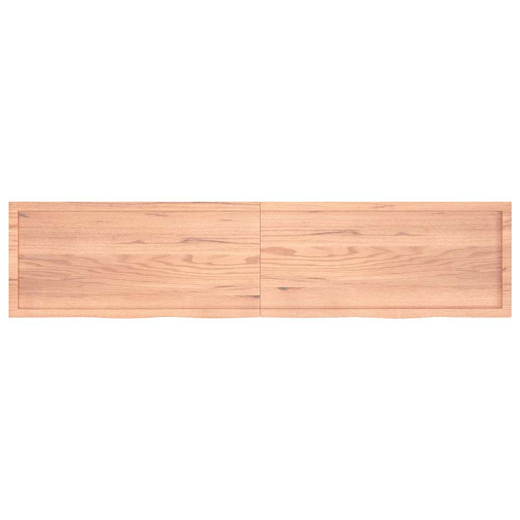 világosbarna kezelt tömör tölgyfa asztallap 220x50x(2-6) cm