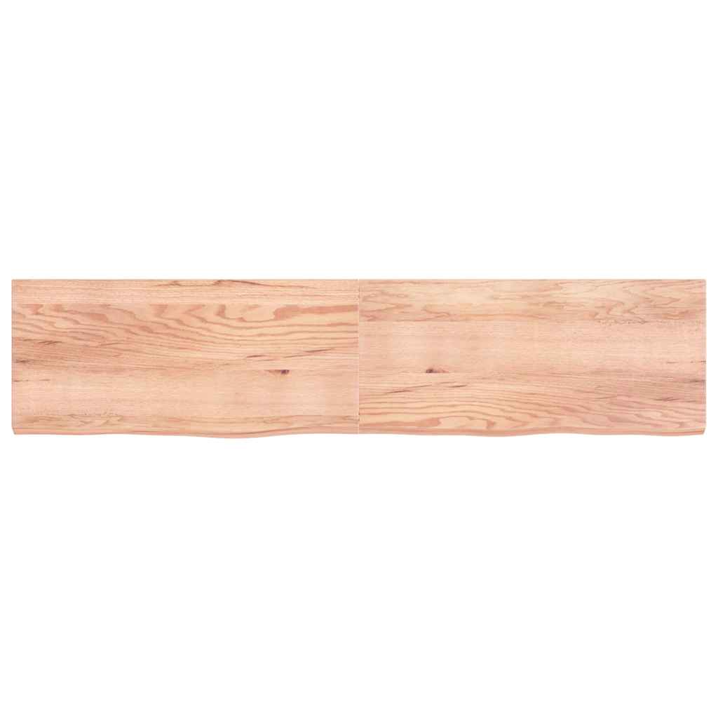 világosbarna kezelt tömör tölgyfa asztallap 220x50x(2-6) cm