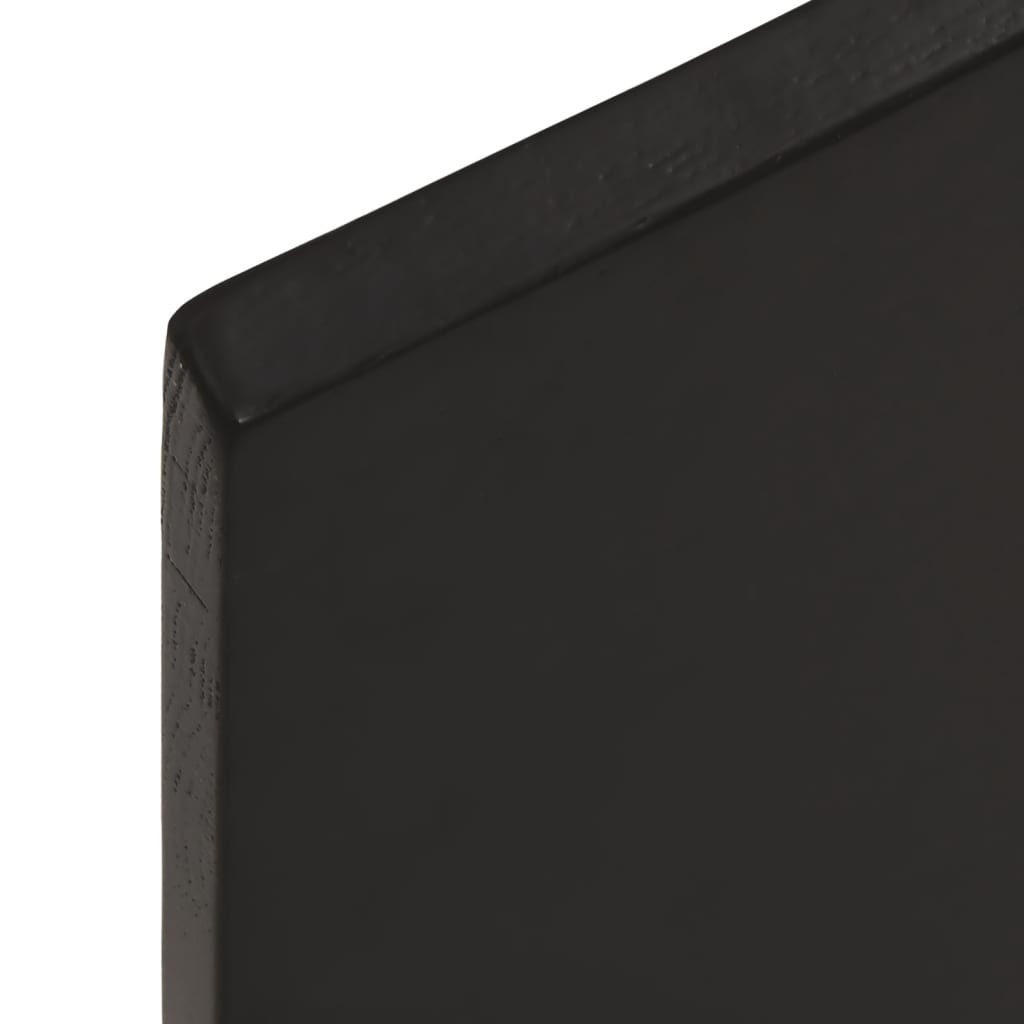 sötétbarna kezelt tömör tölgyfa asztallap 80x40x2 cm