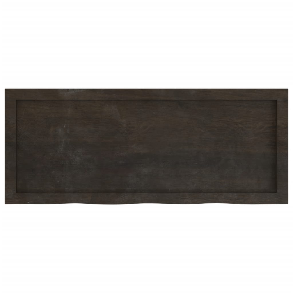 sötétbarna kezelt tömör tölgyfa asztallap 100x40x(2-4) cm