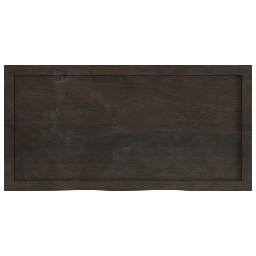 sötétbarna kezelt tömör tölgyfa asztallap 100x50x(2-4) cm