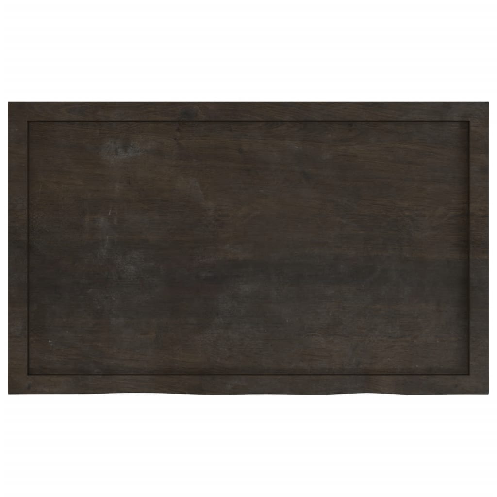 sötétbarna kezelt tömör tölgyfa asztallap 100x60x(2-4) cm