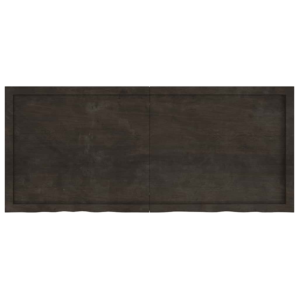sötétbarna kezelt tömör tölgyfa asztallap 140x60x(2-4) cm