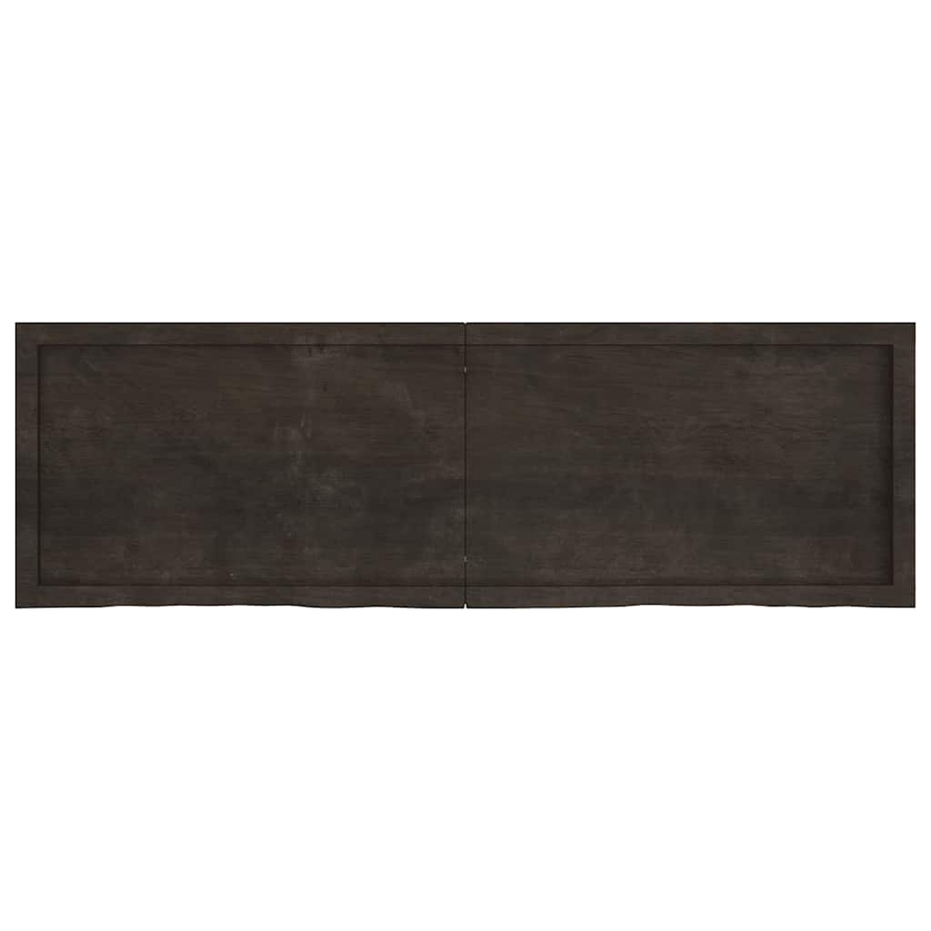 sötétbarna kezelt tömör tölgyfa asztallap 160x50x(2-6) cm