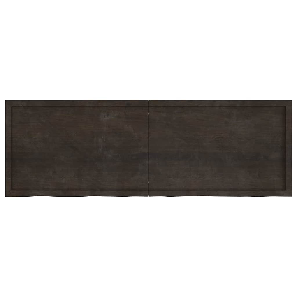sötétbarna kezelt tömör tölgyfa asztallap 180x60x(2-4) cm
