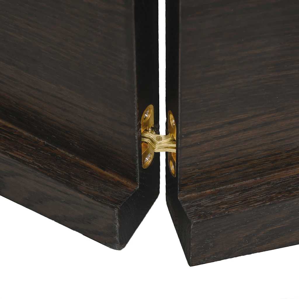 sötétbarna kezelt tömör tölgyfa asztallap 180x60x(2-4) cm