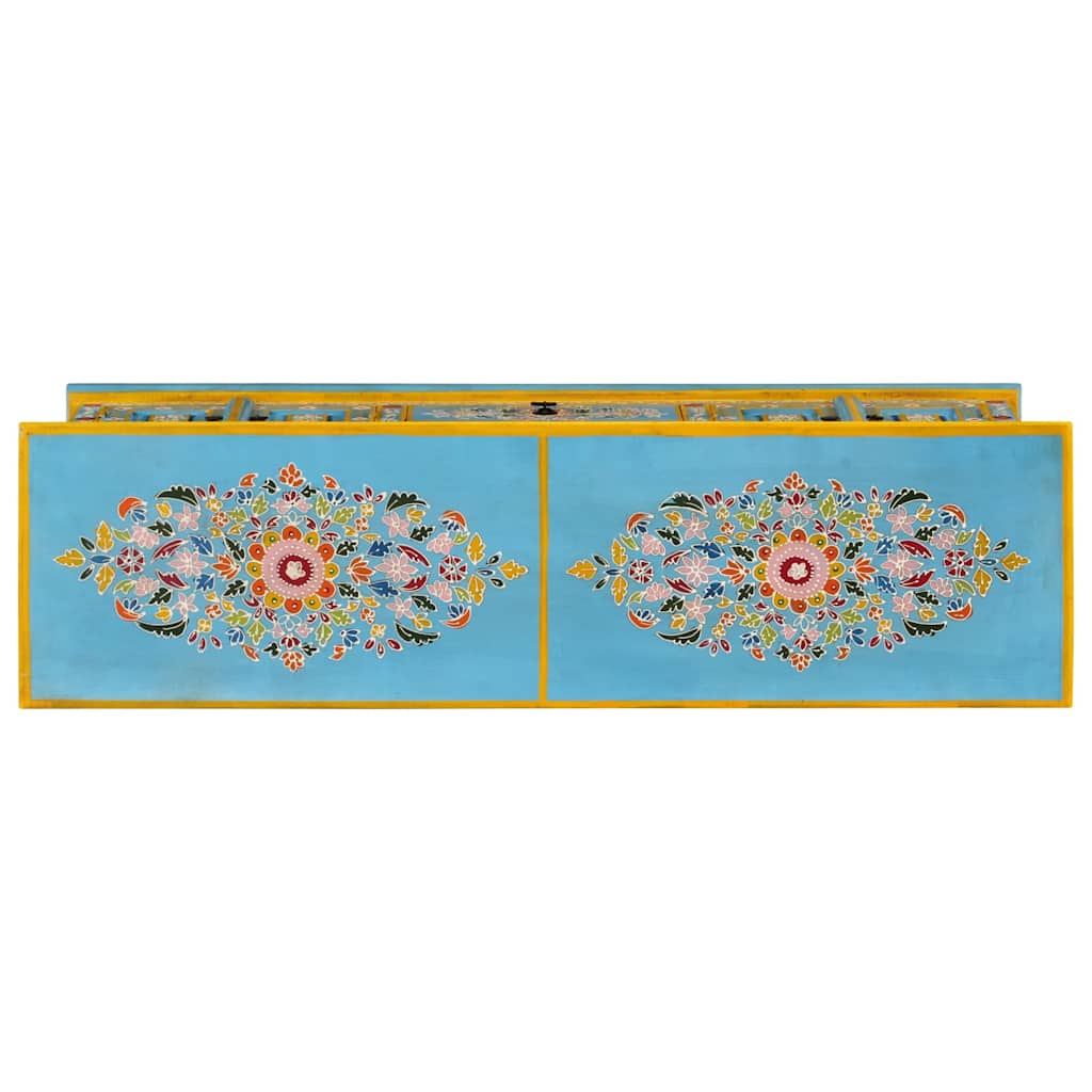 kék tömör mangófa TV-szekrény 110 x 30 x 40 cm