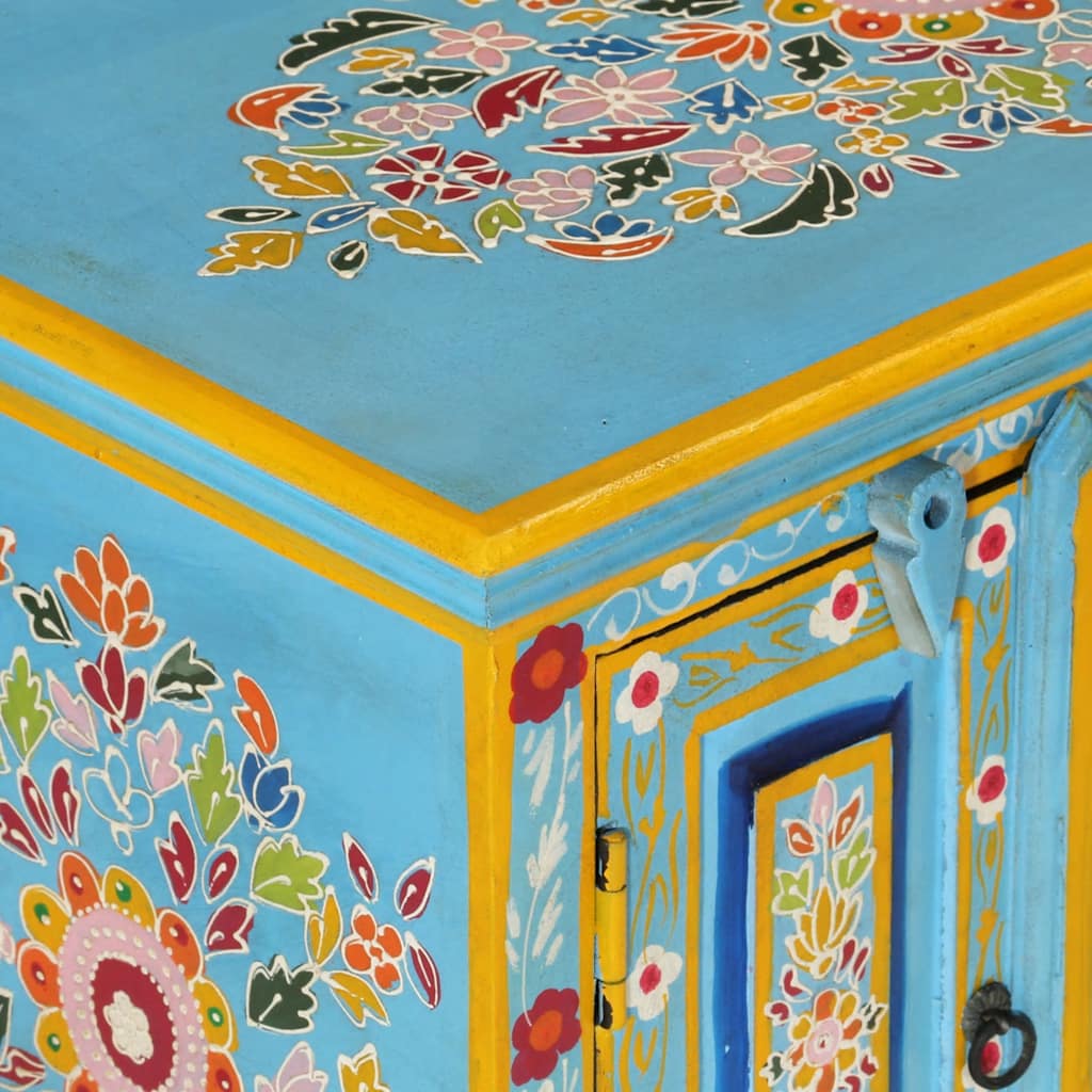 kék tömör mangófa TV-szekrény 110 x 30 x 40 cm