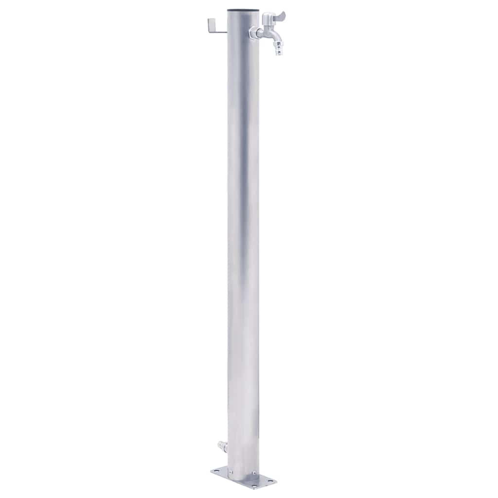 kerek rozsdamentes acél kerti oszlop típusú vízcsap 40 cm