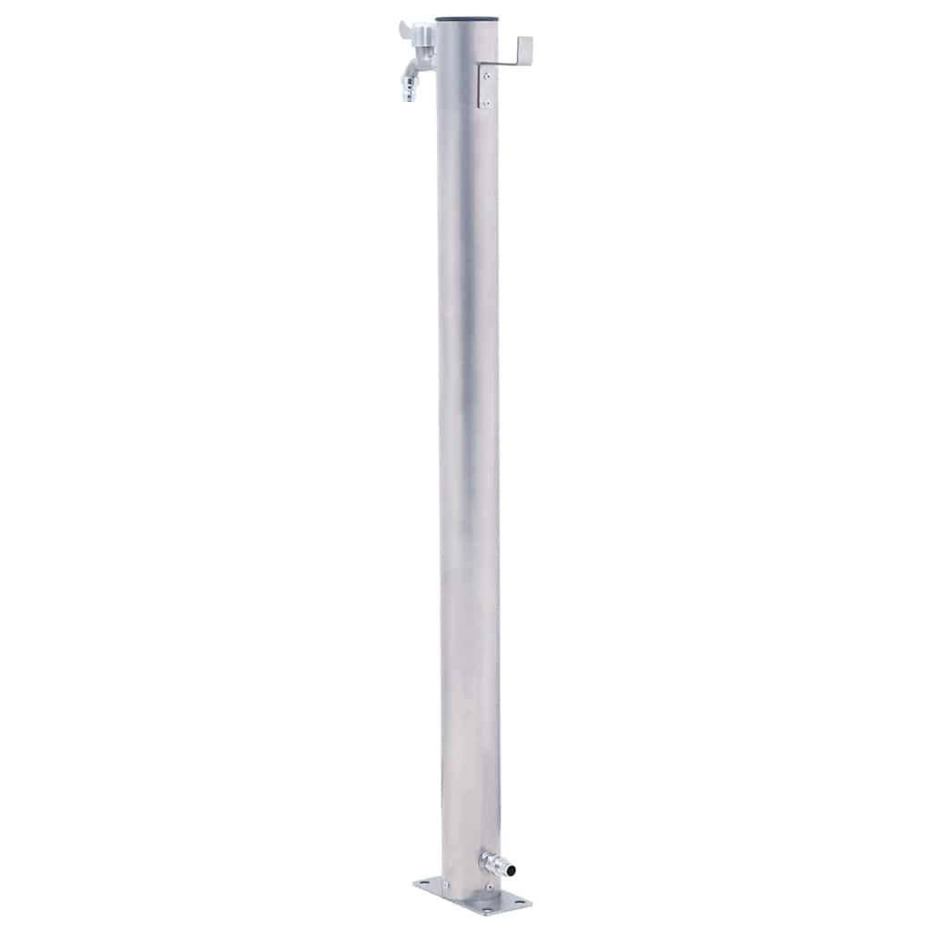 kerek rozsdamentes acél kerti oszlop típusú vízcsap 60 cm