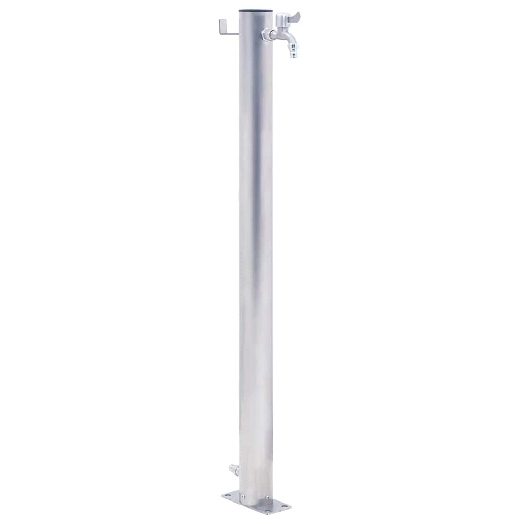 kerek rozsdamentes acél kerti oszlop típusú vízcsap 80 cm