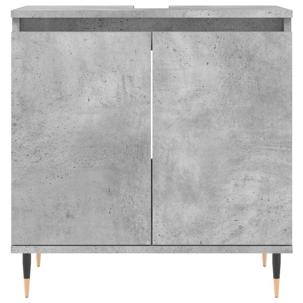 betonszürke szerelt fa fürdőszobaszekrény 58x33x60 cm