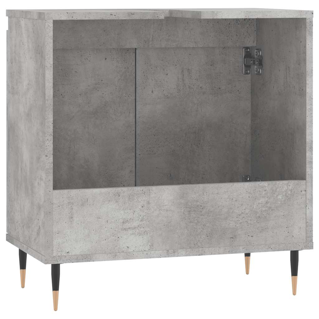 betonszürke szerelt fa fürdőszobaszekrény 58x33x60 cm