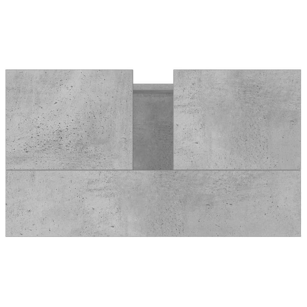 betonszürke szerelt fa fürdőszobaszekrény 58x33x60 cm