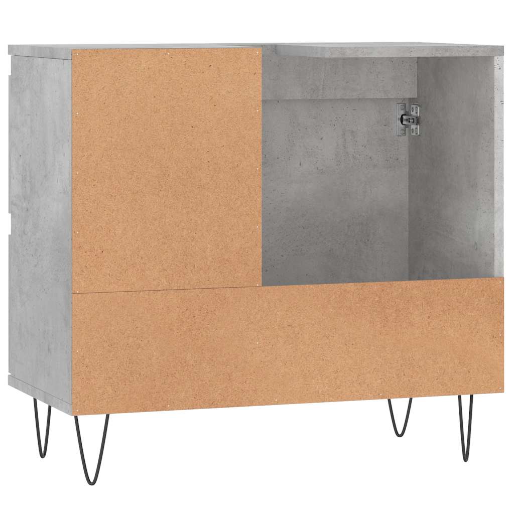 betonszürke szerelt fa fürdőszobaszekrény 65 x 33 x 60 cm