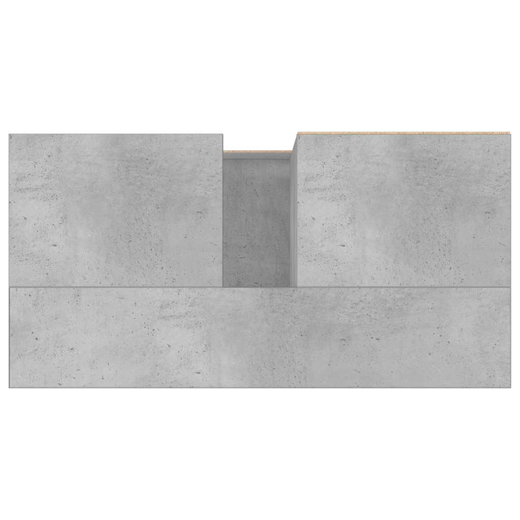 betonszürke szerelt fa fürdőszobaszekrény 65 x 33 x 60 cm