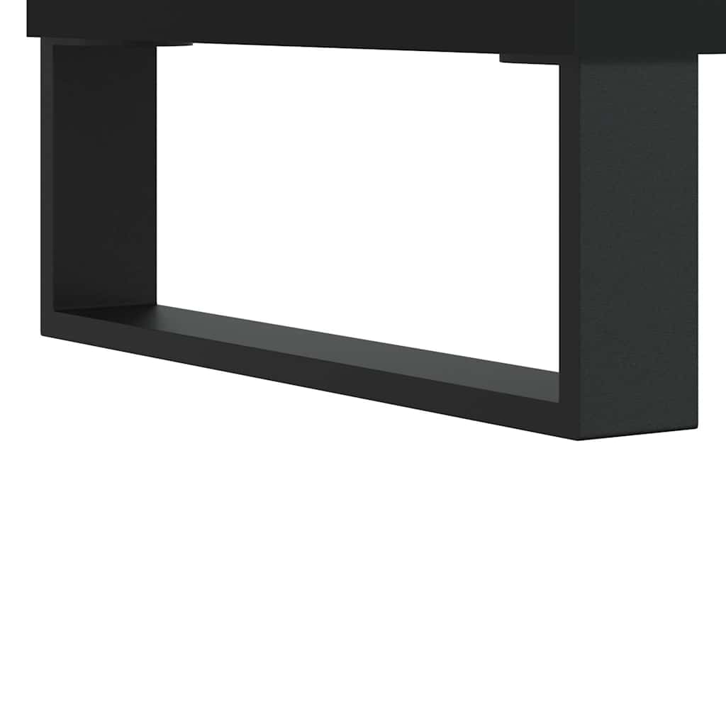 fekete szerelt fa mosdószekrény 80 x 33 x 60 cm