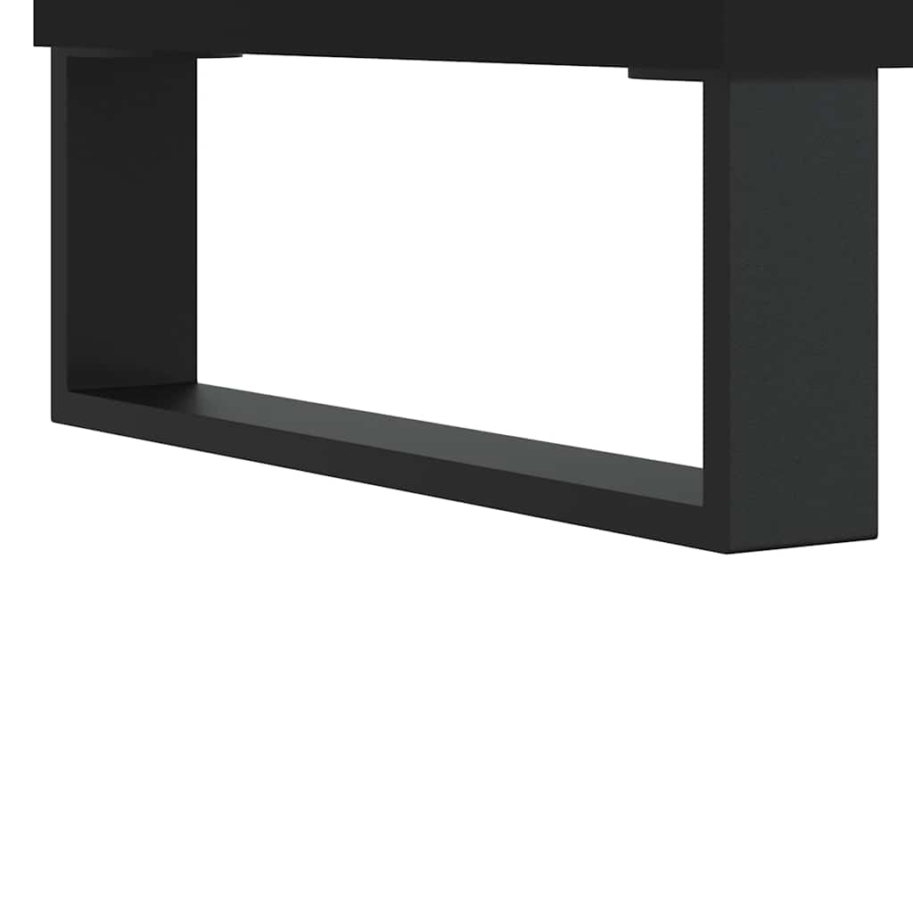 fekete szerelt fa mosdószekrény 80 x 33 x 60 cm