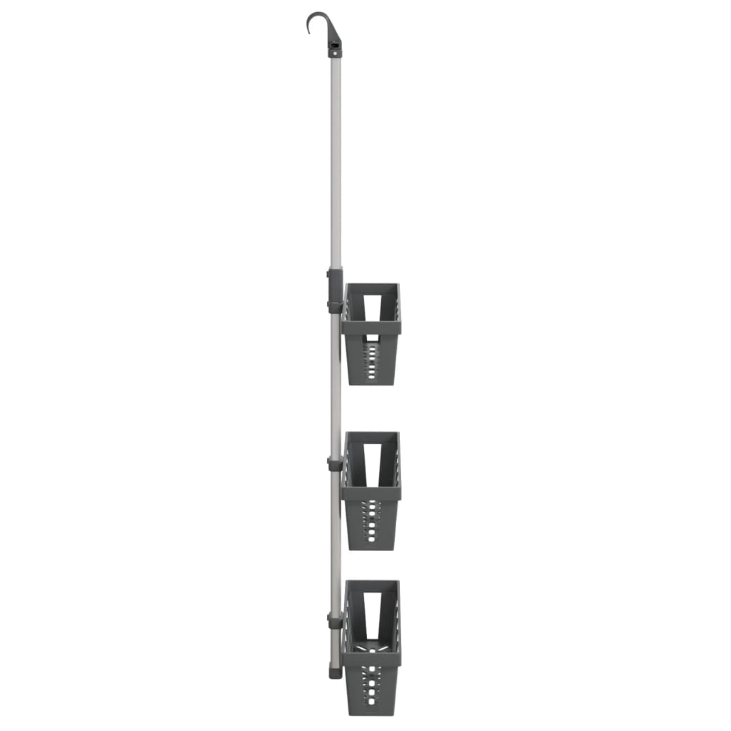 alumínium zuhanyakasztó polc 30 x 15 x (67-105) cm
