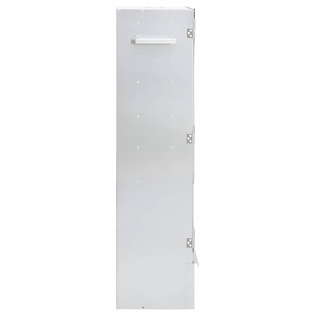 horganyzott acél BBQ füstölőkemence faaprítékkal 44,5x29x110 cm