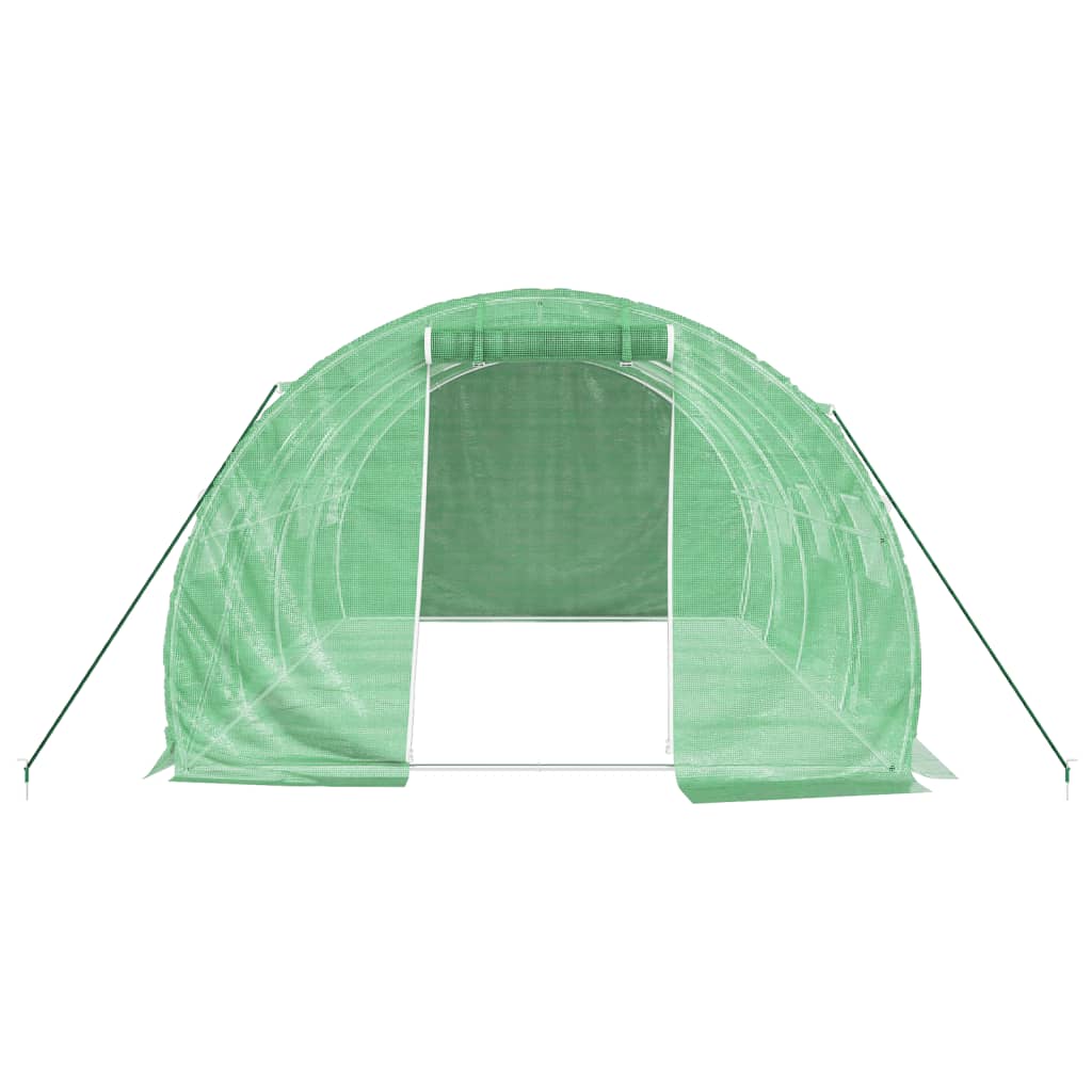 zöld acélvázas melegház 12 m² 4 x 3 x 2 m